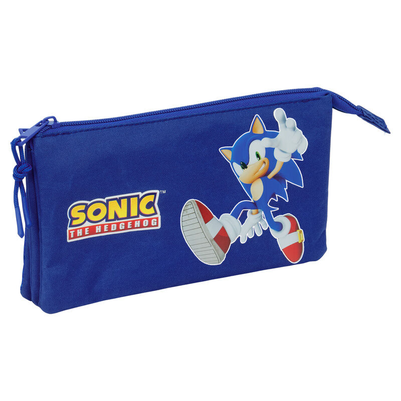 Sonic the Hedgehog triple pencil case Sonic the Hedgehog triple pencil case - Image 1