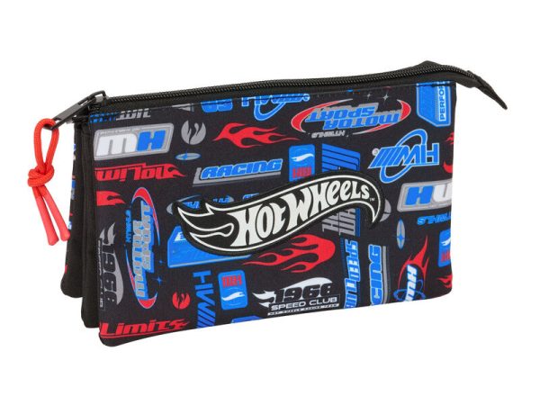 Hot Wheels triple pencil case