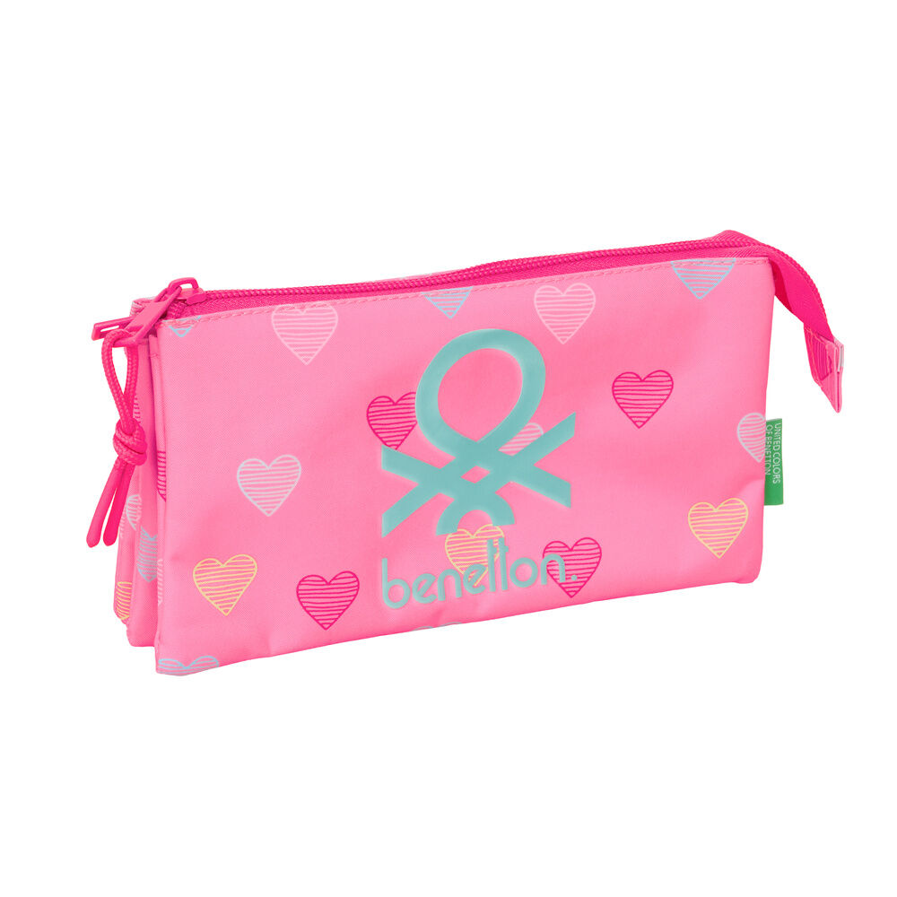 Benetton Heart triple pencil case Benetton Heart triple pencil case - Image 1
