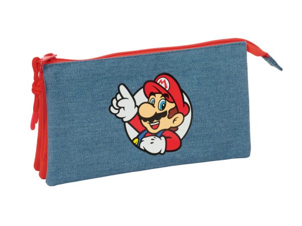 Super Mario triple pencil case