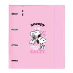 Snoopy A4 cardboard 4 rings binder with sheets