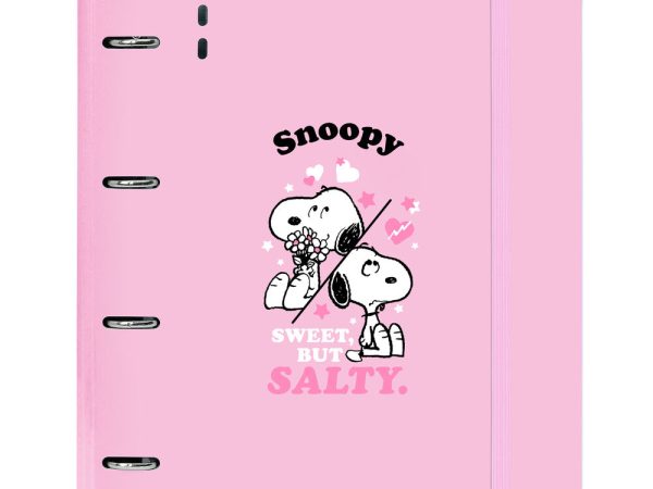 Snoopy A4 cardboard 4 rings binder with sheets