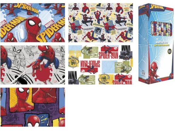 Marvel Spiderman assorted wrapping paper
