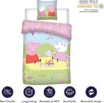 Σετ Παπλωματοθήκη Peppa Pig παιδικού κρεβατιού 100x135cm με Μαξιλαροθήκη 40x60cm – 100% Βαμβάκι - Image 5