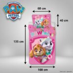 Paw Patrol Junior Βρεφικό Σετ Κρεβατιού Ροζ 100x135cm + Μαξιλαροθήκη 40x60cm – 100% Βαμβάκι - Image 5