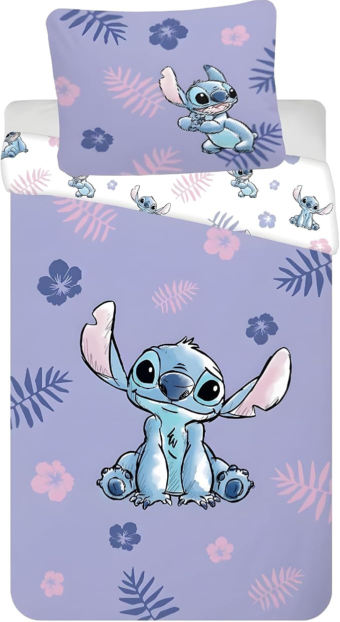 61Q5zM7xwZL._AC_SX679_ Disney Lilo & Stitch Παιδικό Σετ Κρεβατιού Μονό 100% Βαμβάκι - Image 1