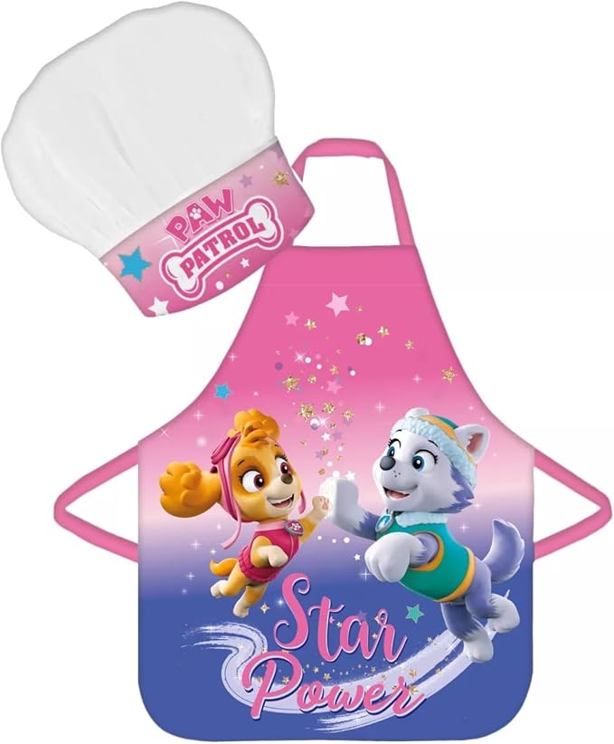 61YQWKmiyKL._AC_SX679_ Παιδική Ποδιά Μαγειρικής Paw Patrol Star Power Ροζ - Image 1