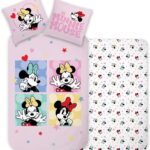 Σετ Παπλωματοθήκη Minnie Mouse 100x135cm με Μαξιλαροθήκη 40x60cm – 100% Βαμβάκι