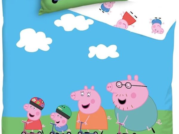 Peppa Pig Παιδικό Σετ Κλινοσκεπασμάτων 140x200cm & Μαξιλαροθήκη 50x70cm – 100% Βαμβάκι