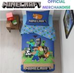Minecraft Παιδικό Σετ Κρεβατιού Μονό 140x200 cm με Μαξιλαροθήκη 50x70 cm – Ready to Survive - Image 2