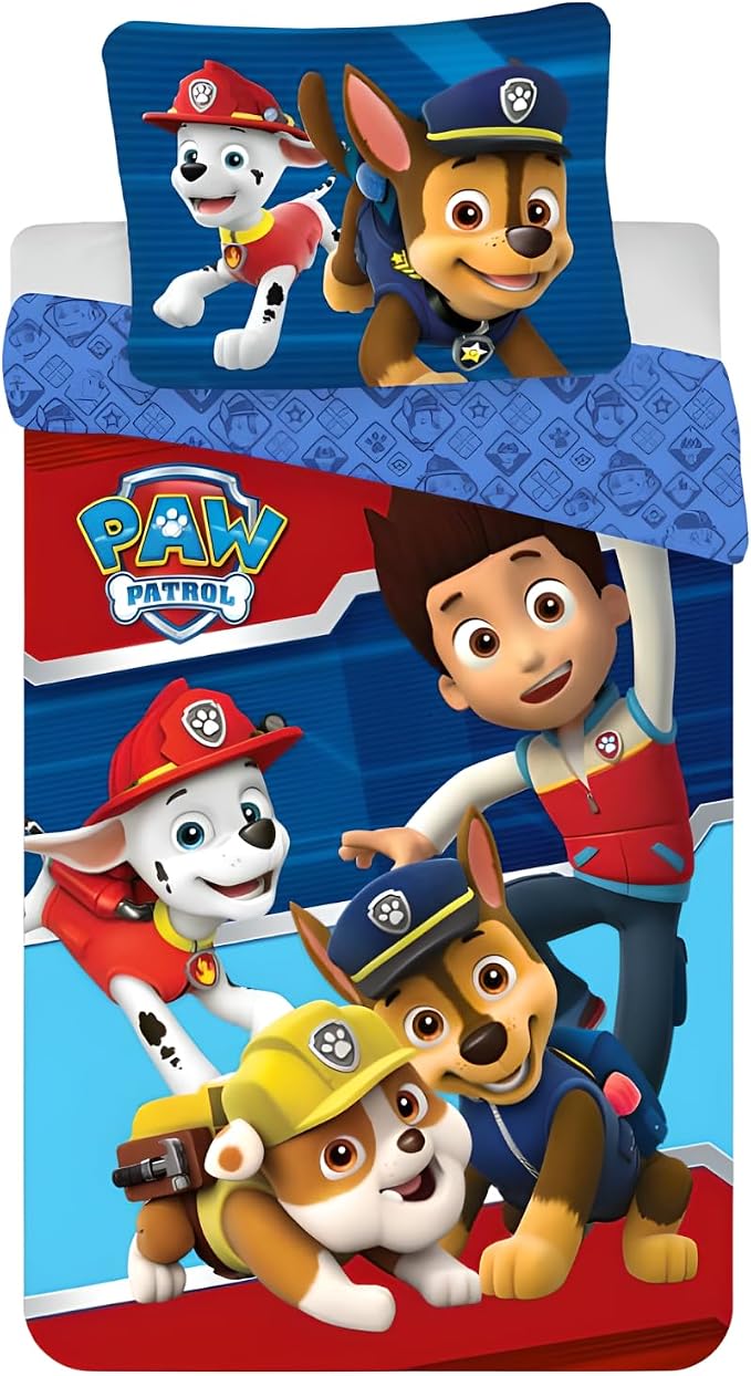 71dX2Yski-L._AC_SX679_ Σετ Παπλωματοθήκη Paw Patrol 100x135cm με Μαξιλαροθήκη 40x60cm – 100% Βαμβάκι - Image 1
