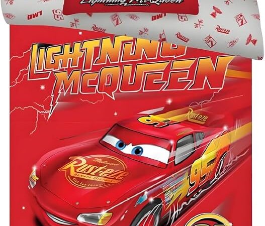 Disney Cars Παιδικό Σετ Μονό Κρεβάτι 140x200 cm με Μαξιλαροθήκη 50x70 cm