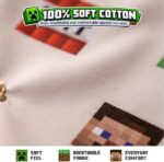 Minecraft Κατωσέντονο Μονό 90x200cm με Λάστιχο + 25cm – 100% Βαμβάκι - Image 3