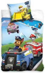 Paw Patrol Παιδικό Σετ Κλινοσκεπασμάτων 140x200cm & Μαξιλαροθήκη 50x70cm – 100% Βαμβάκι