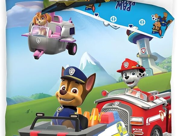 Paw Patrol Παιδικό Σετ Κλινοσκεπασμάτων 140x200cm & Μαξιλαροθήκη 50x70cm – 100% Βαμβάκι