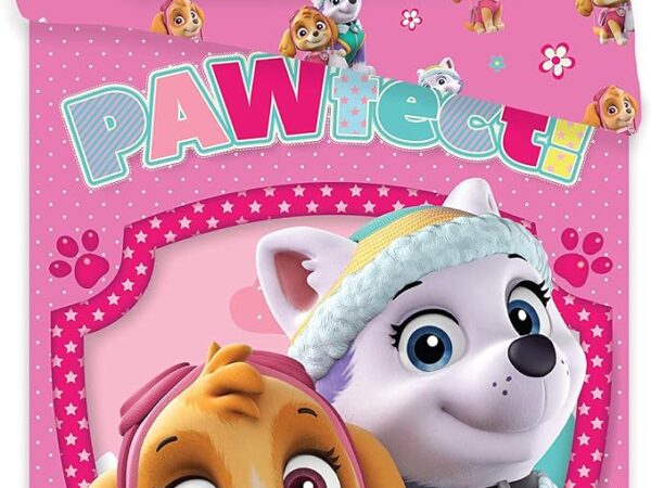 Paw Patrol Junior Βρεφικό Σετ Κρεβατιού Ροζ 100x135cm + Μαξιλαροθήκη 40x60cm – 100% Βαμβάκι