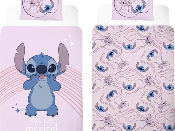 Disney Stitch & Angel Βρεφικό Σετ Παπλωματοθήκη  & Μαξιλαροθήκη
