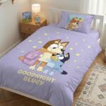 Σετ Παπλωματοθήκη Bluey παιδικό κρεβάτι 100x135cm με Μαξιλαροθήκη 40x60cm – 100% Βαμβάκι