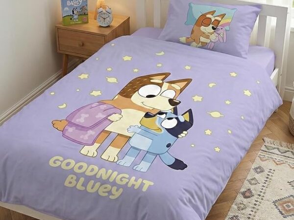 Σετ Παπλωματοθήκη Bluey παιδικό κρεβάτι 100x135cm με Μαξιλαροθήκη 40x60cm – 100% Βαμβάκι