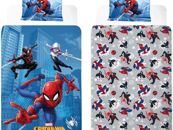 Παιδικό Παπλωματοθήκη Σετ Spiderman Marvel Μονή 140x200cm με Μαξιλαροθήκη 50x70cm