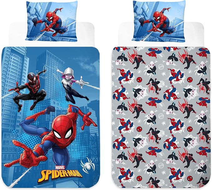 91zoI9aS+UL._AC_SX679_ Παιδικό Παπλωματοθήκη Σετ Spiderman Marvel Μονή 140x200cm με Μαξιλαροθήκη 50x70cm - Image 1
