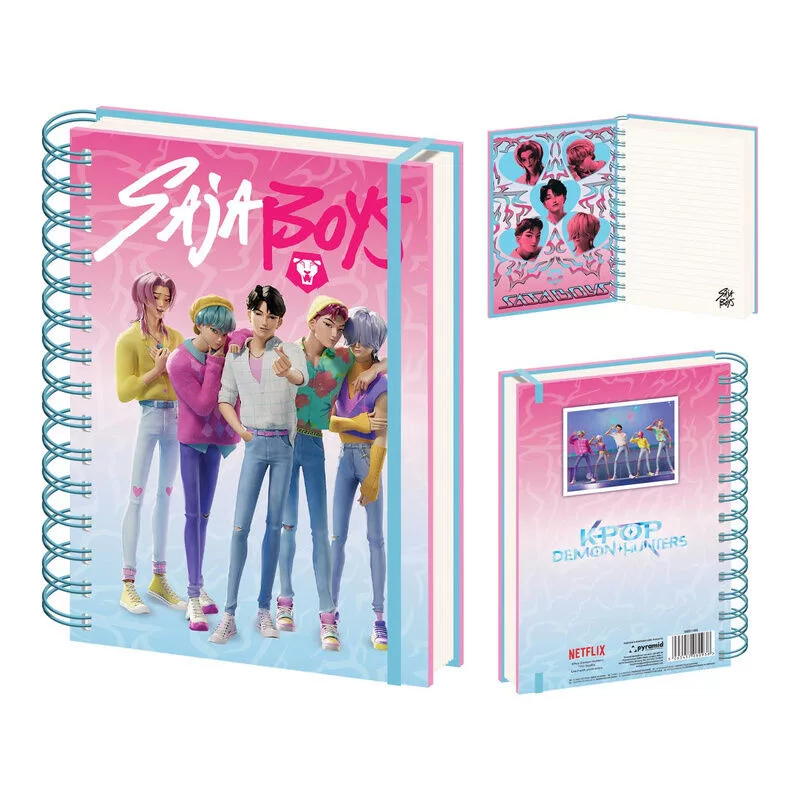 PBK080938 K-pop Demon Hunters Saja Boys Σπιράλ Σημειωματάριο A5 - Image 1