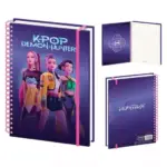 K-pop Demon Hunters Purple Σπιράλ Τετράδιο A4 με Γραμμές