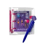 K-pop Demon Hunters Purple Mini Σημειωματάριο A6 με Στυλό & Αυτοκόλλητα