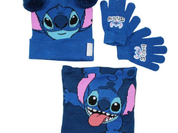 Stitch Παιδικό Σετ Σκούφος, Γάντια & Λαιμός
