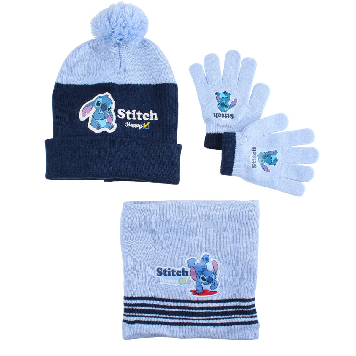 https___www.kiddystores.fr_149300_lilo-and-stitch-snood-hat-and-gloves-for-boys Lilo & Stitch Σετ Σκούφος, Γάντια & Λαιμός για Αγόρια - Image 1