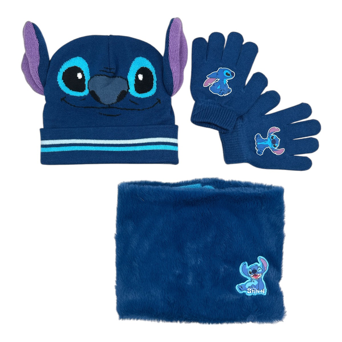 https___www.kiddystores.fr_151456_boys-lilo-and-stitch-hat-and-gloves-snood Lilo & Stitch Σετ Σκούφος, Γάντια & Λαιμός για Αγόρια - Image 1