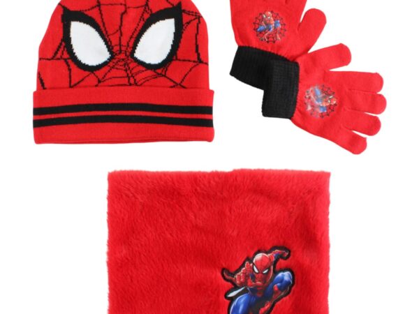 Spiderman Σετ Σκούφος, Γάντια & Κασκόλ Λαιμού