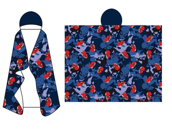Spiderman Κουβέρτα Fleece με Κουκούλα 120×150 cm