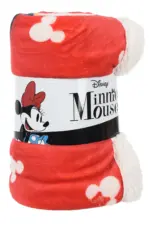 Disney Minnie Mouse Κόκκινη Κουβέρτα Sherpa 140x190 cm - Image 2