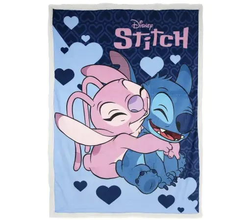 Disney Lilo & Stitch Love Κουβέρτα Sherpa 140x190 cm